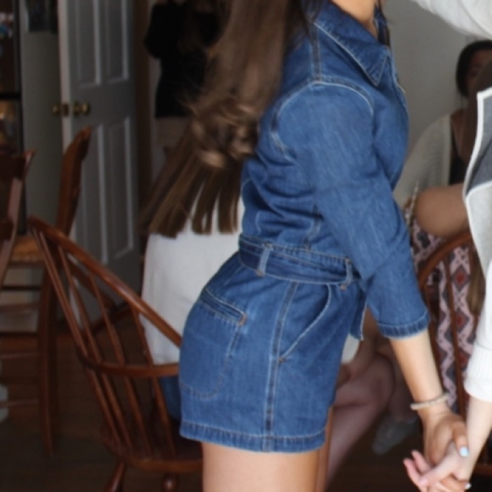 Free People Denim Romper